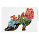 Vintage Rose in A Shoe Customizable Cards