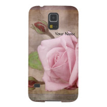 Vintage Rose in Pink Galaxy S5 Cases at Zazzle