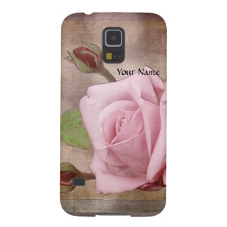 Vintage Rose in Pink Galaxy S5 Cases