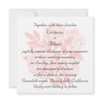 Vintage Rose Personalized Invitation