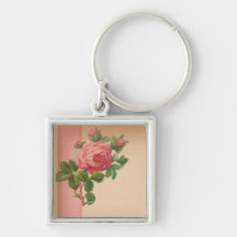 Vintage Rose Keychain