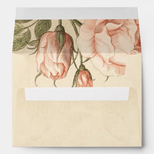 vintage rose old envelopes for wedding invitations Zazzle