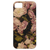 vintage rose on aged paper -i-phone case iPhone 5 case