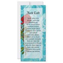 Vintage Rose Rack Card