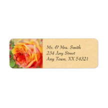 Vintage Rose Return Address Label