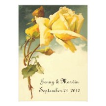 Vintage Rose Save the Date Personalized Invitations