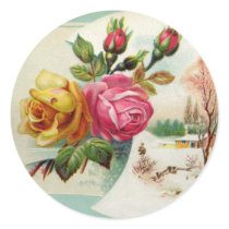 Vintage Rose Sticker