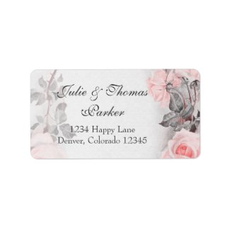 Vintage Rose Wedding Address Labels