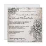 Vintage Rose Wedding Invitation