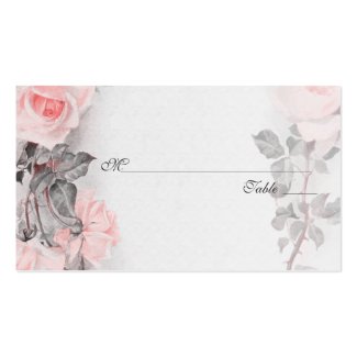 Vintage Rose Wedding Place or Escort Cards Double-Sided Standard Business Cards (Pack Of 100)