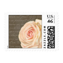 Vintage Rose Wedding Postage Stamp