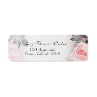 Vintage Rose Wedding Return Address Label