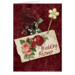 Vintage Rose Wedding Shower Card