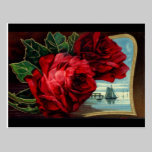 Vintage Roses and Sail Boat postcards