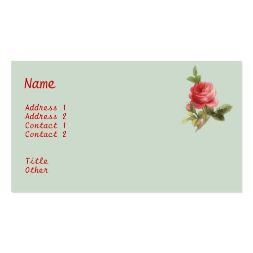 Vintage Roses Business Card