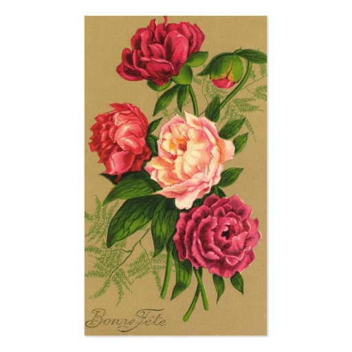 Vintage Roses Business Card (front side)