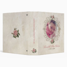 Vintage Roses French Antique Baby Photo binder