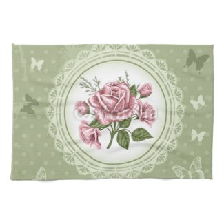 Vintage Roses Hand Towels