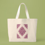 Vintage Roses in Purple Canvas Bag