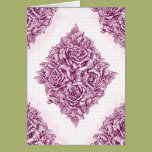 Vintage Roses in Purple Greeting Card