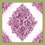 Vintage Roses in Purple Poster