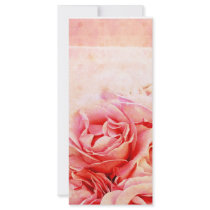 Vintage roses in the vase rack card