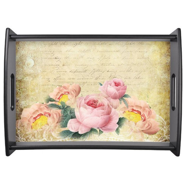 Vintage Roses Service Tray-1