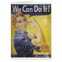 Vintage Rosie The Riveter Greeting Card