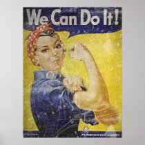 Vintage Rosie The Riveter Print