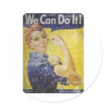 Vintage Rosie The Riveter stickers