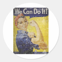 Vintage Rosie The Riveter Stickers
