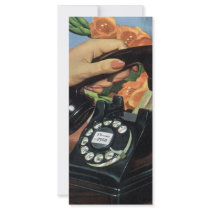 Vintage Rotary Telephone Rack Card Design
