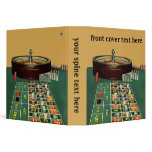 Vintage Roulette Table with Gambling Chips binders