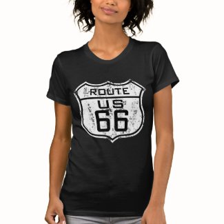 Vintage Route 66 - Distressed Design T Shirts