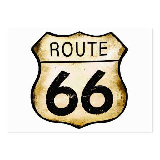 Vintage Route 66 Sign Business Cards (back side)