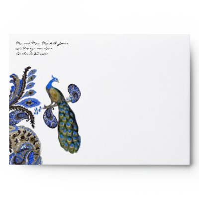 fuschia and navy peacock invitations wedding