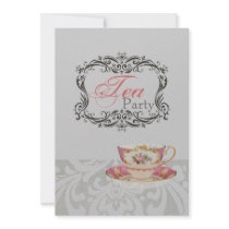 Vintage Royal Bridal Shower Tea Party Invitation