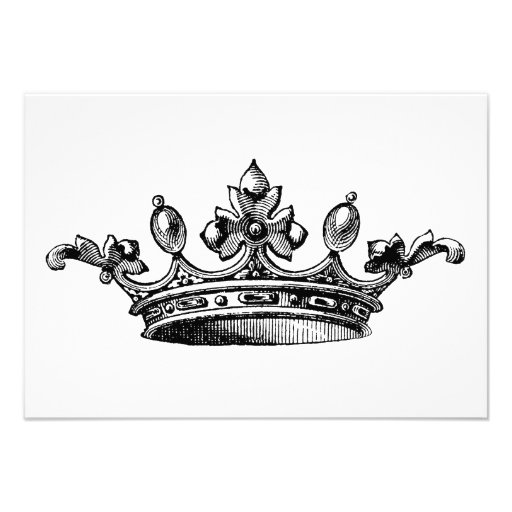 Vintage Royal Crown Personalized Invitations