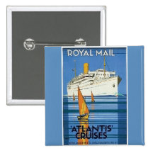 Vintage Royal Mail :Atlantis Cruises" Pins