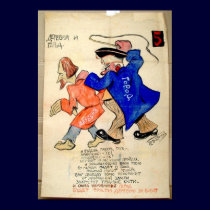Vintage Russian Political Cartoon posters