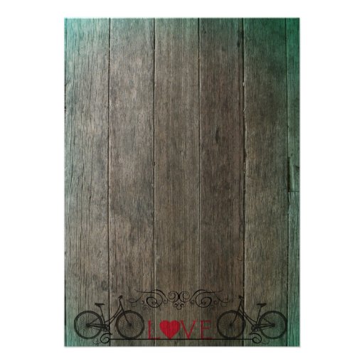 Vintage Rustic Bicycle Wedding Invitations