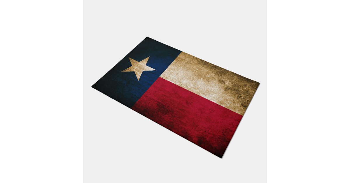 Vintage Rustic Flag of Texas Doormat Zazzle