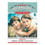 Vintage Rustic Typography Holiday Photo Card