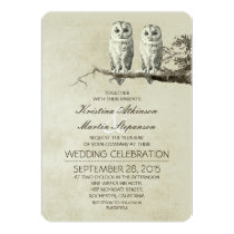 Owl Wedding Invitations Owl Themed Retro Wedding Invitation
