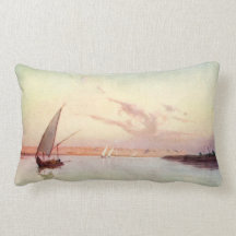 Vintage Sailboat Nile River Sea R. Talbot Kelly Pillows
