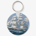 Vintage Sailing Ship keychains by genealogymommy Vintage Sailing Ship keychains