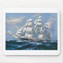 Vintage Sailing Ship Mouse Mat