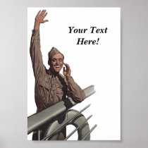 Vintage Sailor Shout Out Poster