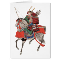 Vintage Samurai on Horseback, c. 1878 Greeting Card