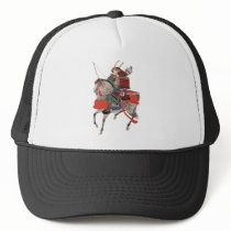Vintage Samurai on Horseback, c. 1878 Mesh Hats